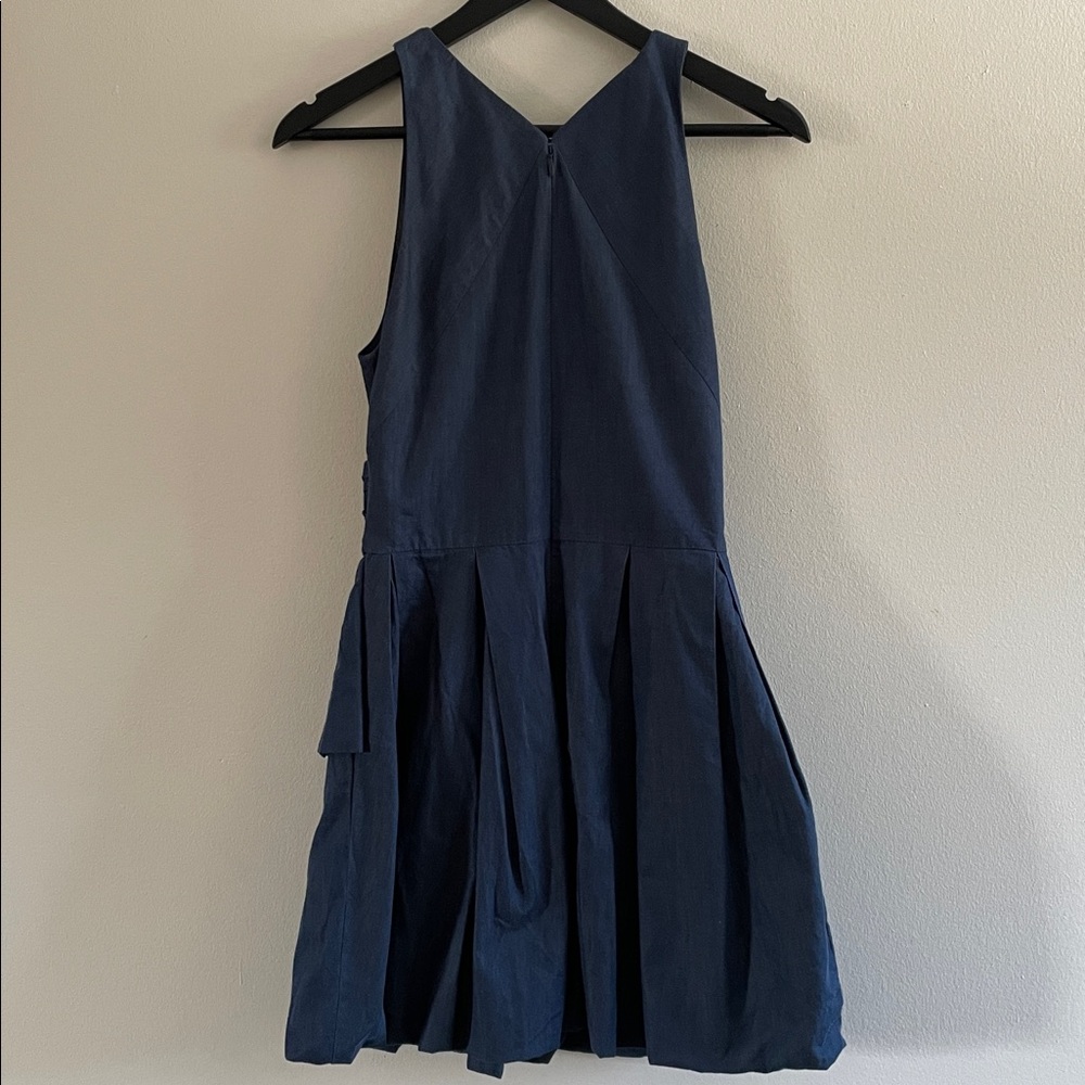 Kate Spade Chambray Navy Blue Double Bubble Mini Dress size 2 - Picture 8 of 10